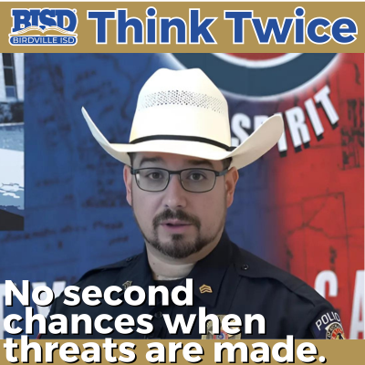  Think Twice - No second chances when threats are made