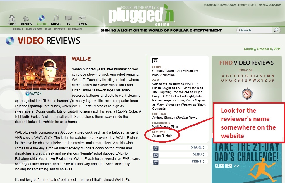 Reviewer's Name 