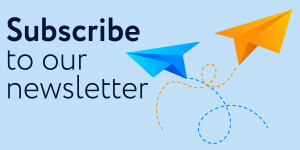 paper airplanes with words stating Subscribe Today 